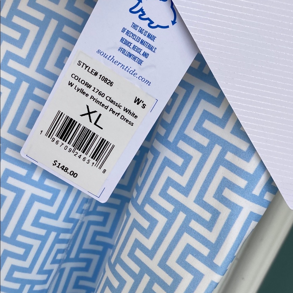 Southern tide Blue Geo-Print Shift Dress - Picture 3 of 7